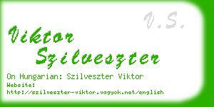 viktor szilveszter business card